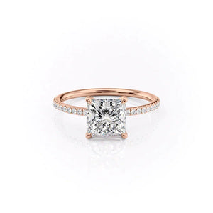 The Pave Ashley Set With A Princess Moissanite