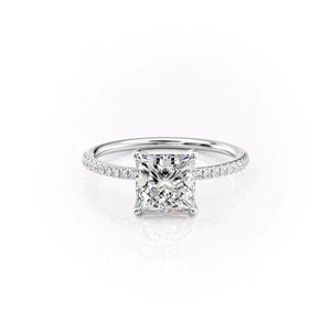 The Pave Ashley Set With A Princess Moissanite