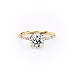 The Pave Ashley Set With A 1 Carat Round Lab Diamond