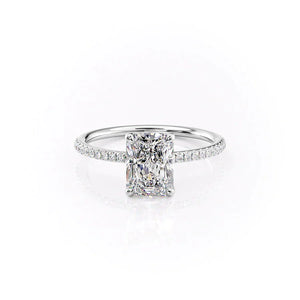 The Pave Ashley Set With A 3 Carat Radiant Lab Diamond