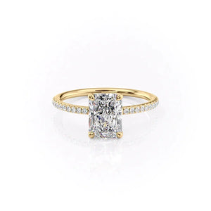 The Pave Ashley Set With A Radiant Moissanite