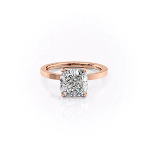 The Eleanor Set With A 1 Carat Cushion Lab Diamond