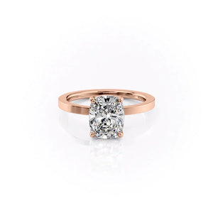 The Eleanor Set With A 1 Carat Elongated Cushion Lab Diamond