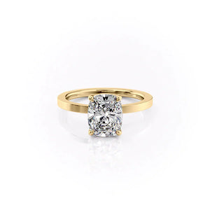 The Eleanor Set With A 1 Carat Elongated Cushion Lab Diamond