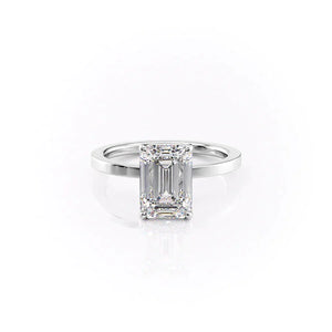 The Eleanor Set With A 1.5 Carat Emerald Moissanite