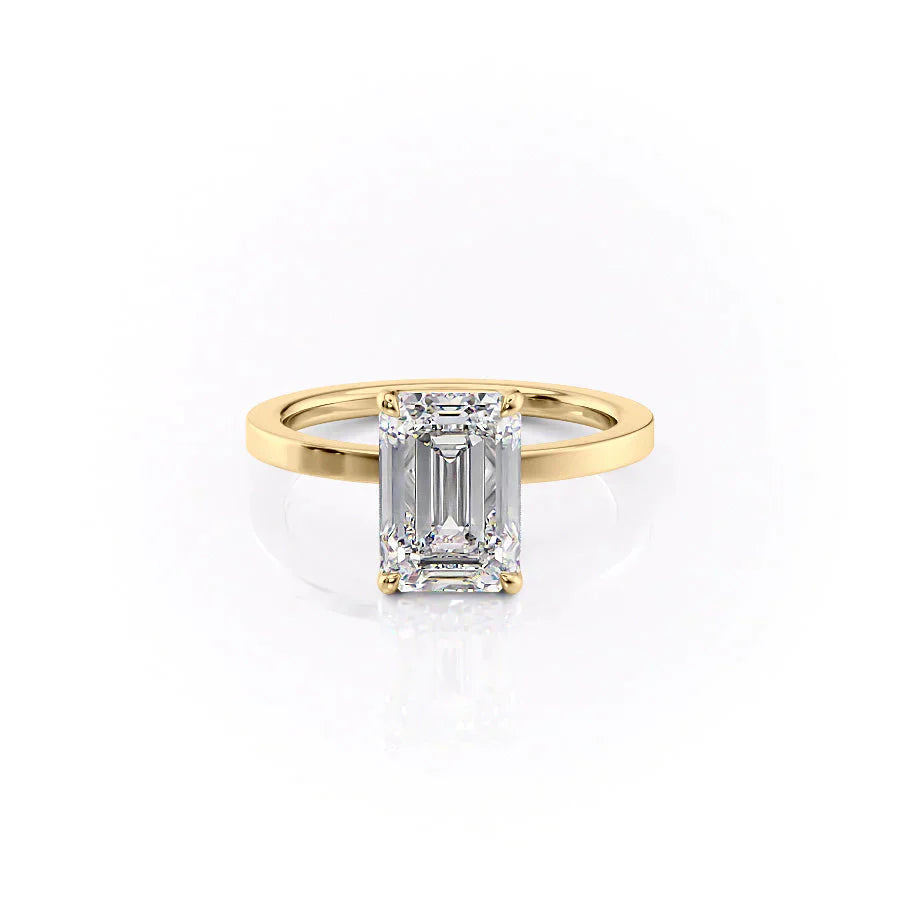 The Eleanor Set With A 2 Carat Emerald Lab Diamond