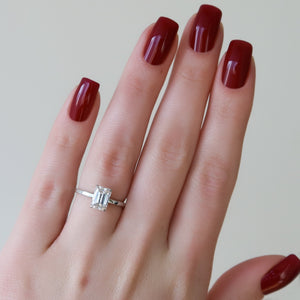 The Eleanor Set With A 2 Carat Emerald Lab Diamond