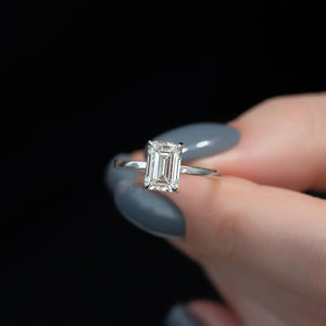 The Eleanor Set With A 2 Carat Emerald Lab Diamond