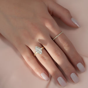 The Eleanor Set With A 2 Carat Marquise Lab Diamond