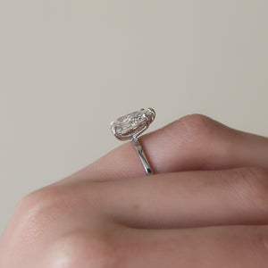 The Eleanor Set With A 1 Carat Pear Lab Diamond