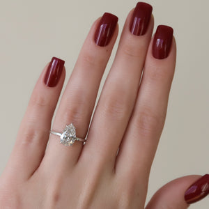 The Eleanor Set With A 1 Carat Pear Lab Diamond