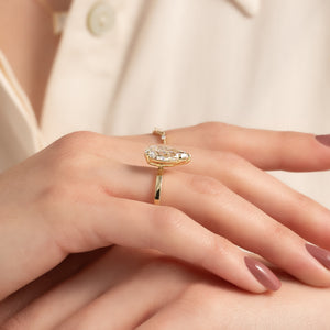 The Eleanor Set With A 2 Carat Pear Lab Diamond