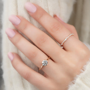 The Eleanor Set With A 1 Carat Round Lab Diamond
