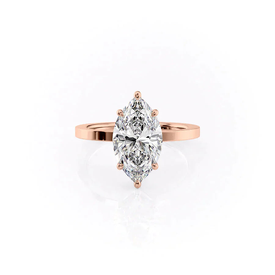 The Eleanor Set With A 2.5 Carat Marquise Lab Diamond