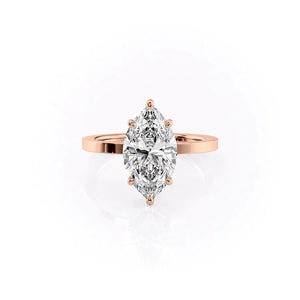 The Eleanor Set With A 3 Carat Marquise Lab Diamond