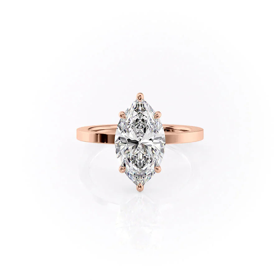 The Eleanor Set With A 1.5 Carat Marquise Moissanite