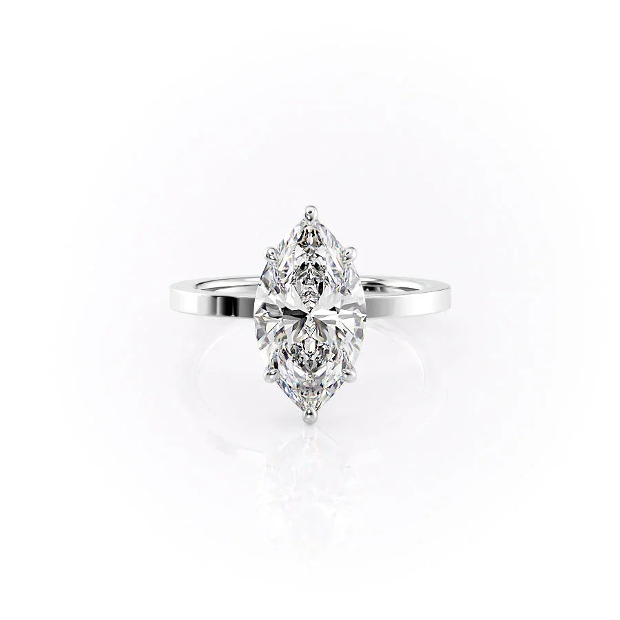 The Eleanor Set With A 3.5 Carat Marquise Moissanite