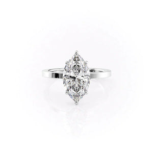 The Eleanor Set With A 1 Carat Marquise Lab Diamond