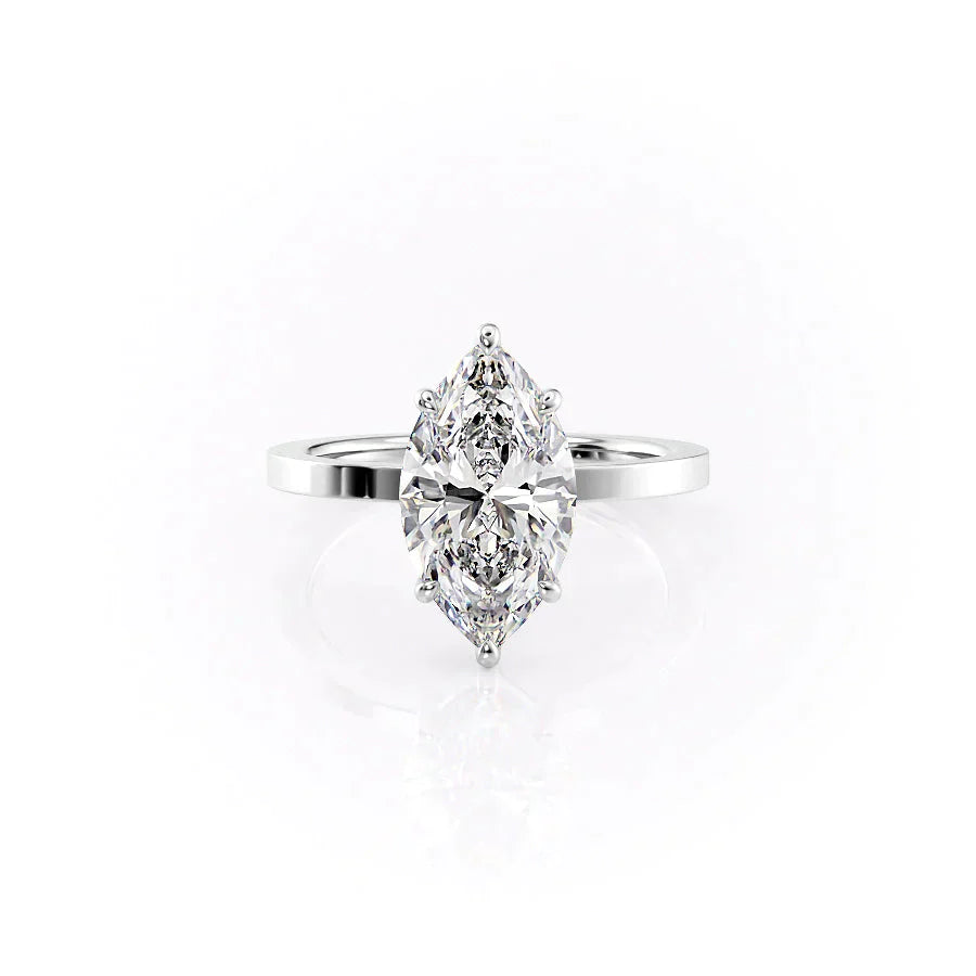 The Eleanor Set With A 2.5 Carat Marquise Lab Diamond