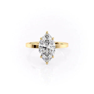 The Eleanor Set With A 2.5 Carat Marquise Lab Diamond