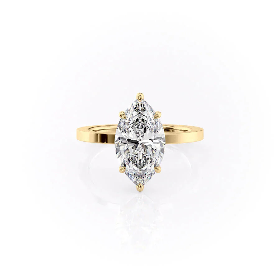 The Eleanor Set With A 4.5 Carat Marquise Moissanite