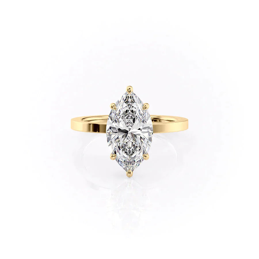 The Eleanor Set With A 1 Carat Marquise Lab Diamond