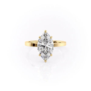 The Eleanor Set With A 4.5 Carat Marquise Moissanite