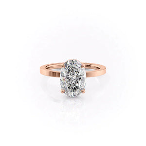 The Eleanor Set With A 4.5 Carat Oval Moissanite