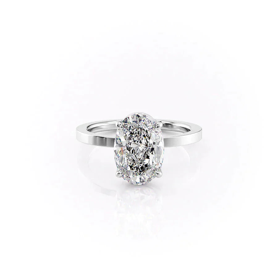 The Eleanor Set With A 1 Carat Oval Lab Diamond