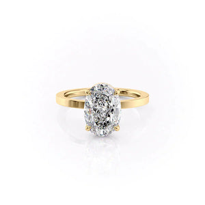 The Eleanor Set With A 4.5 Carat Oval Moissanite