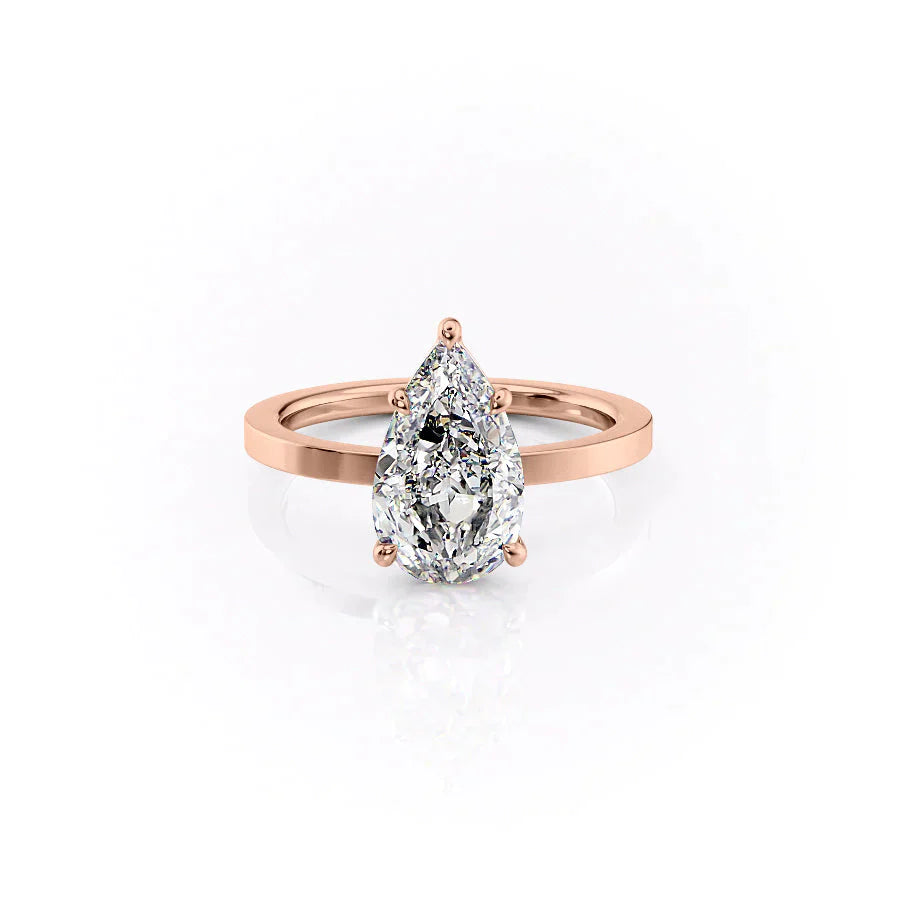 The Eleanor Set With A 4.5 Carat Pear Moissanite