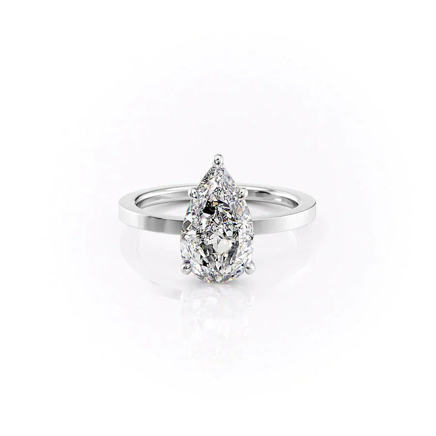 The Eleanor Set With A 2.5 Carat Pear Moissanite