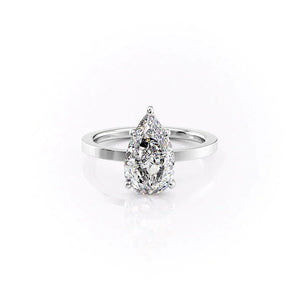 The Eleanor Set With A 4.5 Carat Pear Moissanite
