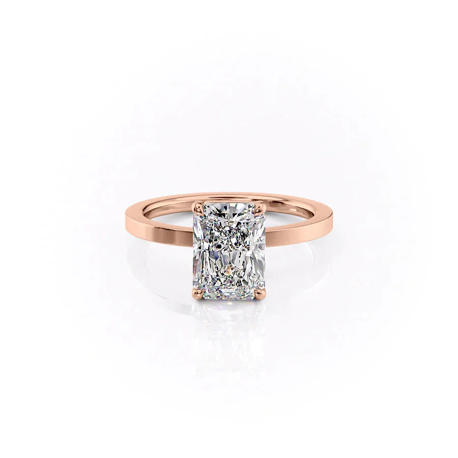 The Eleanor Set With A 4.5 Carat Radiant Moissanite