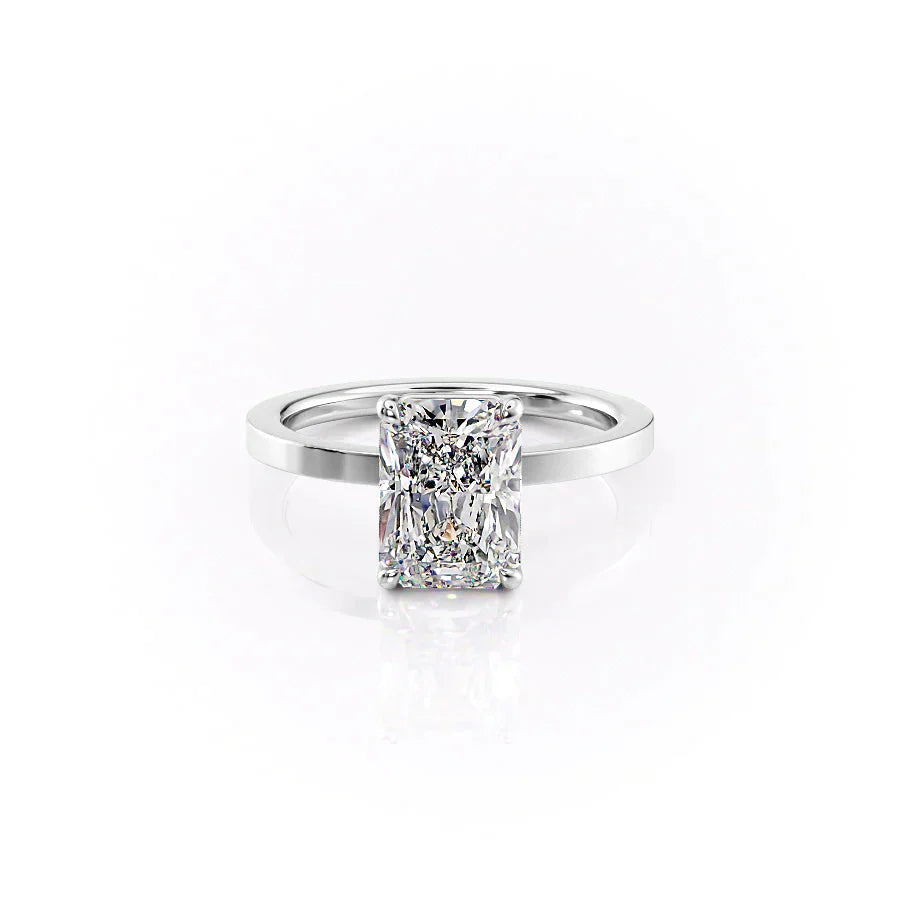 The Eleanor Set With A 1.5 Carat Radiant Lab Diamond