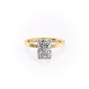 The Eleanor Set With A 4.5 Carat Radiant Moissanite