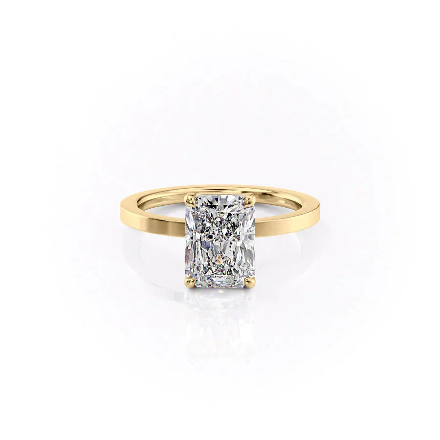 The Eleanor Set With A 1.5 Carat Radiant Lab Diamond
