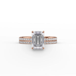 The Pave Eleanor Set With A 2 Carat Emerald Lab Diamond