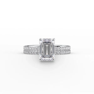 The Pave Eleanor Set With A 2 Carat Emerald Lab Diamond