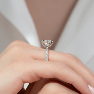 The Pave Eleanor Set With A 2 Carat Round Lab Diamond