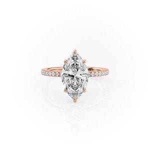 The Pave Eleanor Set With A Marquise Moissanite