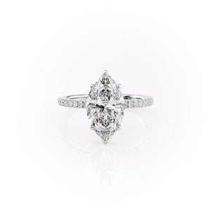 The Pave Eleanor Set With A Marquise Moissanite