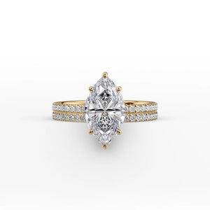The Pave Eleanor Set With A 2 Carat Marquise Lab Diamond