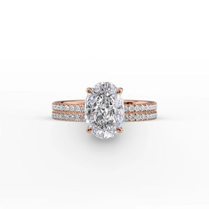 The Pave Eleanor Set With A 2 Carat Oval Lab Diamond