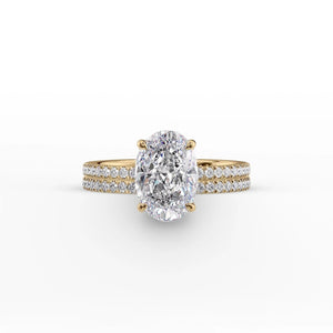 The Pave Eleanor Set With A 2 Carat Oval Lab Diamond