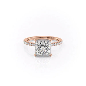 The Pave Eleanor Set With A Princess Moissanite