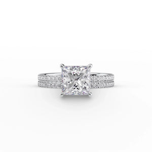 The Pave Eleanor Set With A 1 Carat Princess Lab Diamond