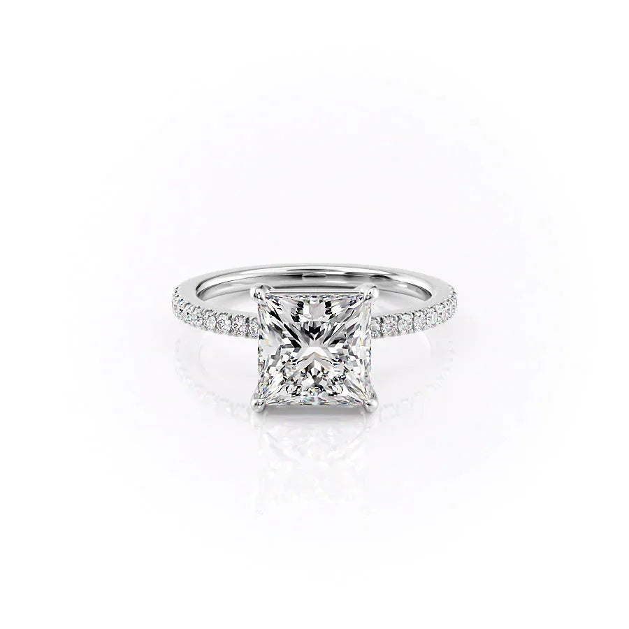 The Pave Eleanor Set With A Princess Moissanite
