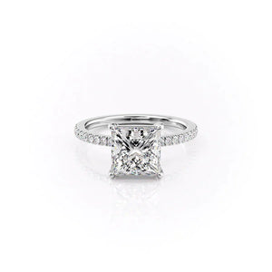 The Pave Eleanor Set With A Princess Moissanite
