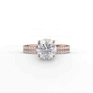 The Pave Eleanor Set With A 1 Carat Round Lab Diamond